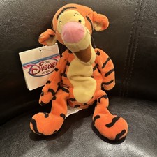Vintage Disney Store Mini Bean Bag Tigger 9 Inch Plush New With Tags