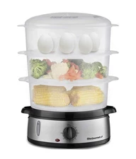 Maxi-Matic Electric Food Vegetable Steamer with BPA-Free 3 Tier Stackable, Ne...