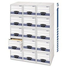 Bankers Box 6 Pack STOR Extra Space Saving 11.50" x 14.00" x 25.50", White