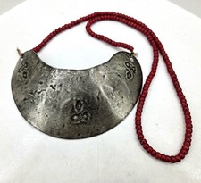 Hudson Bay Co Gorget White Heart Trade Bead N...