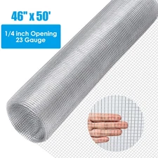48"x 50' 1/4 inch Hardware Cloth Galvanized Chicken Wire Welded Fence Mesh Roll