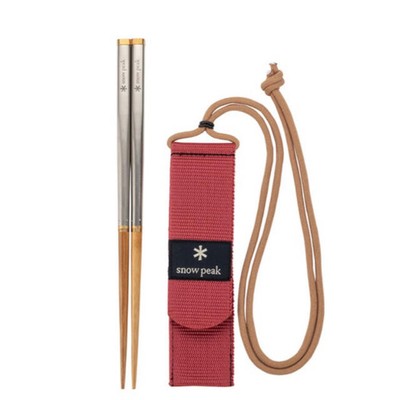 Snow Peak SCT-110 Wabuki Chopsticks M 2 Pieces Set Portable Camping Outdoor