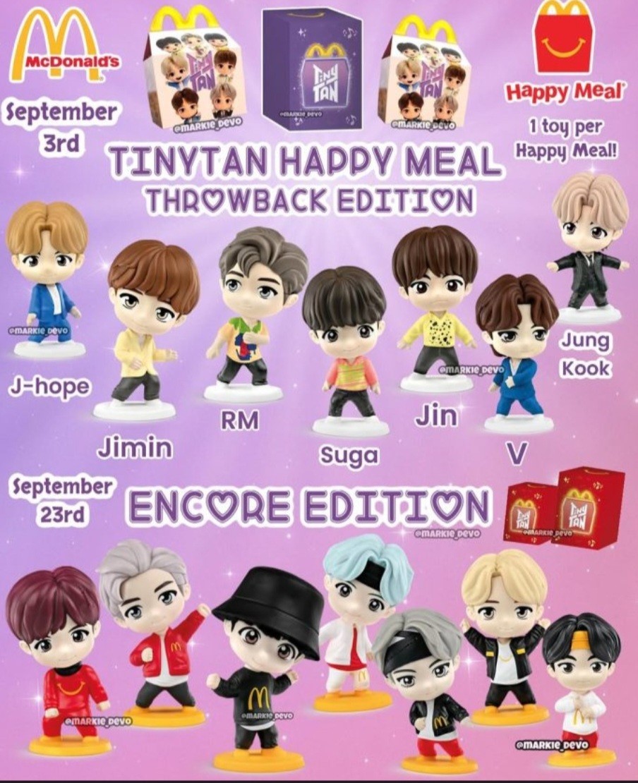 BTS x McDonald's TinyTAN Full Set 14pcs - Playback 7 & Encore