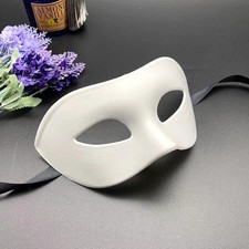 Men's Masquerade Mask Half Face for Ball Proms and Halloween White
