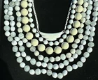 Vintage Lot Of Monet Costume Jewelry Necklaces White Retro Beaded