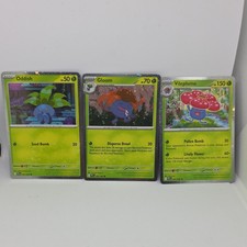 Oddish 001/094, Gloom 002/094, Vileplume 003/094 Cosmos Holo Promo Set Me02 NM