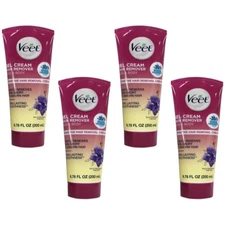 4 Pack Veet Fast Acting Gel Cream Hair Remover Legs & Body 6.78 Oz Each