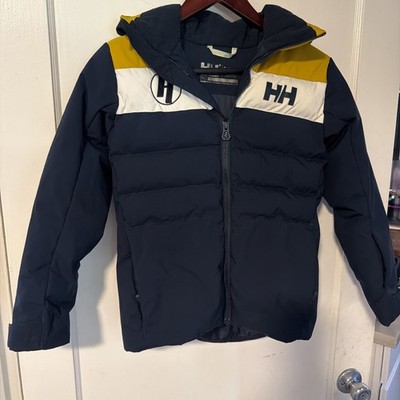 Helly Hansen Puffer Jacket Youth 140/10 Waterproof Insulated HH Embroidered Blue
