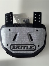 New Battle Sports 3D Diamond SILVER Football Back Plate Adult DKS