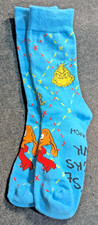 2025 McDONALD'S Grinch Socks Christmas Adult Happy Meal BLUE Socks NEW Open Pack