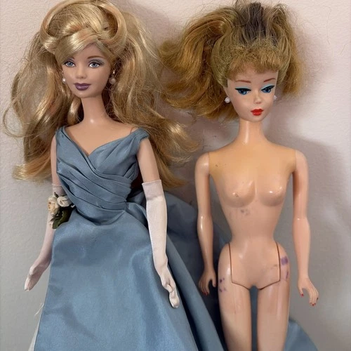 Barbie Dolls Blue Ball Gown Grand Entrance Collection & 1960s Vintage Inspired