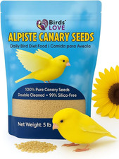 Alpiste 100 Non-Gmo Double Cleaned Canary Seed 5Lbs Canary and Fi