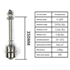 Liquid Water Level Sensor Stainless Steel Float Switch Tank Pool 45mm-350mm
