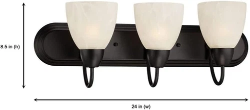 15005-3B-34 Torino 3 Light Bath Bar, Oil Rubbed Bronze - Picture 2 of 5