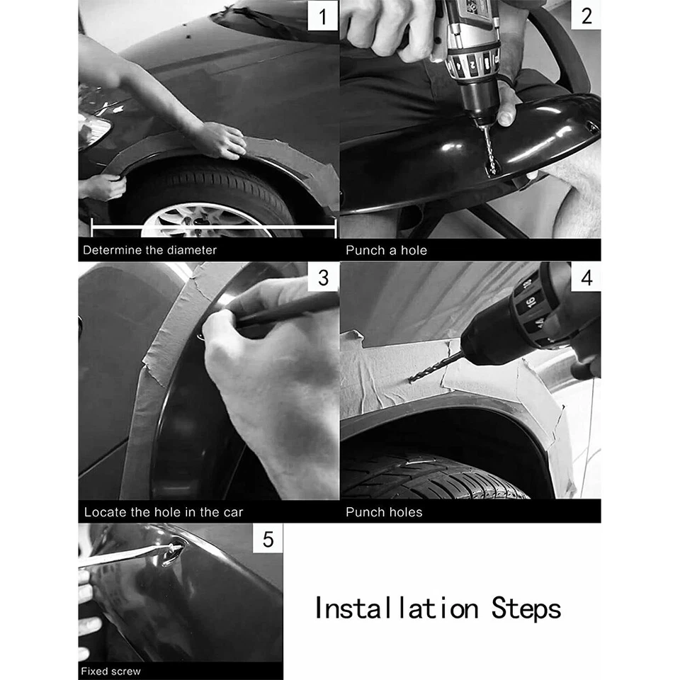 Arcos de rueda extra anchos para guardabarros de carbono para Mercedes Benz E55 W211 AMG 4,5" Foto 2 de 4