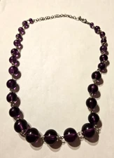 Purple Necklace, adjustable, 17.25" to 20.25" , Jewelry from 4080