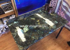 Labradorite Gemstone Center Coffee Table Dining Table/Console Table Handmade Dec