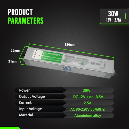 240V DC12V 15W - 150W Waterproof IP67 LED Driver Power Supply Transformer - Picture 13 of 66
