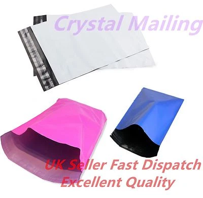 CRYSTALSAVINGS Farbe und grau Kunststoff starke Post Post Versand Porto Polybeutel selbstversiegelnd CS