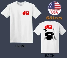 DW Drums Men's White Size S to 5XL