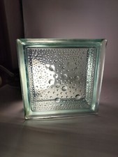 DDR Glasbaustein um 1970/80 klar Wasser Tropfen Glasziegel Buchstütze Deko