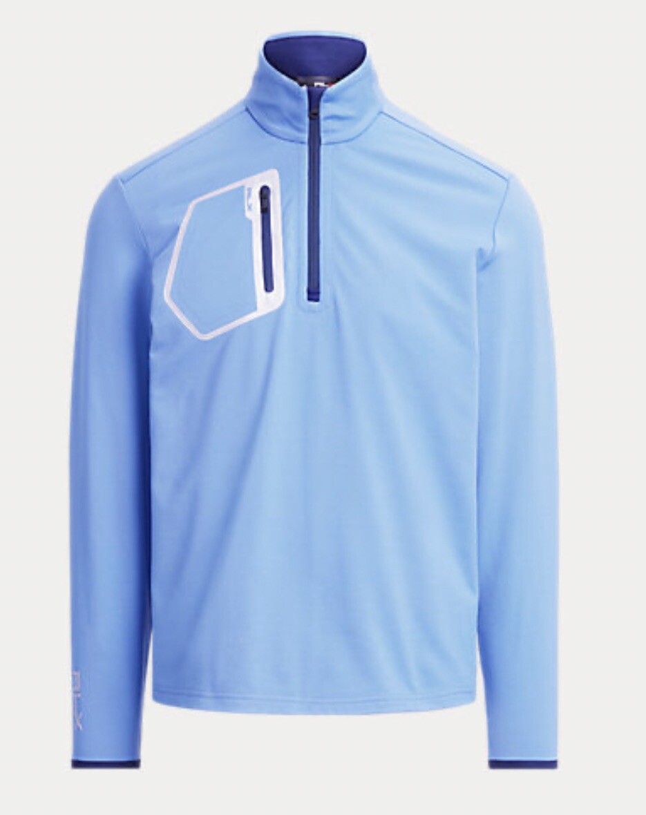RLX Golf ジャケット 【M】 Ralph Lauren RLX Jacket Mens L 1/4 Zip Golf Performance Sea