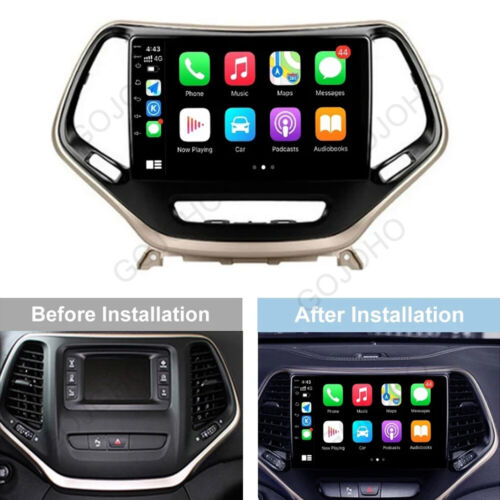 4+64G Car Stereo Radio For 2014-2018 Jeep Cherokee Android 13 Carplay GPS Navi - Foto 2 di 20