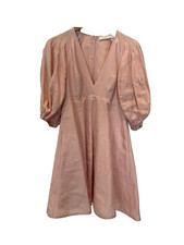 Zimmermann Linen Dress, Blush color, V-Neck, Long Sleeve, Size 1