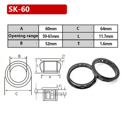 Dia 8 - 60mm Snap in Cable Hose Cover Bushing Grommet Wire Tidy Protector Black - Picture 34 of 34