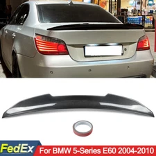 Trunk Spoiler Wing Duckbill PSM Style For BMW E60 528i 2004-10 Carbon Fiber Look