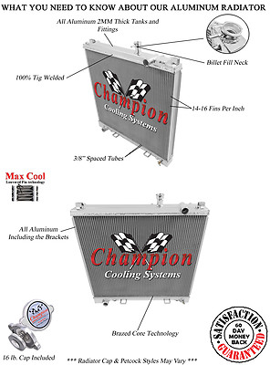 Champion 3 Row Radiator For 04 -2008 2009 2010 2011 -15 Infinity, Titan, Arma