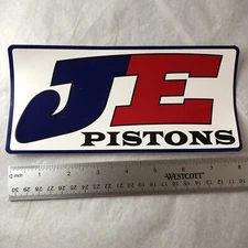 JE Pistons Sponsor Decal / Sticker 8 X 4" NASCAR NHRA SPONSORS