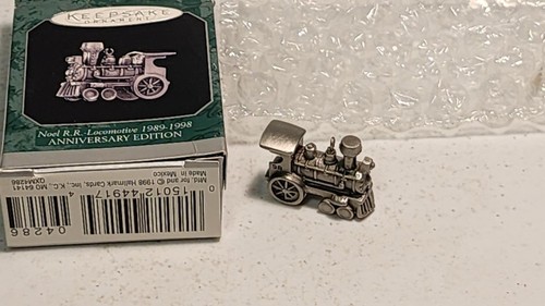 Hallmark Keepsake Miniature 1998 Noel RR Locomotive Pewter Mini 10th Anniversary - Picture 3 of 3
