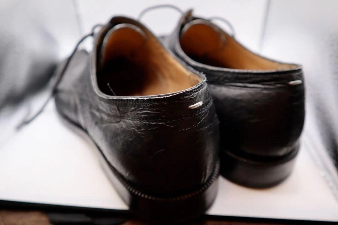 Scarpe da lavoro stringate Maison Margiela Tabi punta divisa US 10 EU 43 nere giappone.