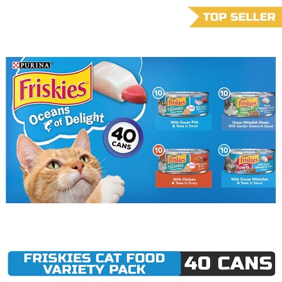Purina Friskies Wet Cat Food Variety Pack (40) Cans