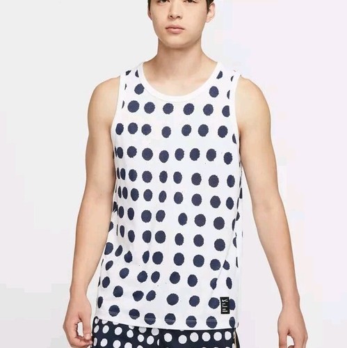 NWT NIKE DRI-FIT A.I.R. CODY HUDSON TANK TOP CI8068-100 MENS XL WHITE NAVY AF1