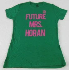 Juniors NEW Green One Direction 1D Future Mrs. Horan Niall T-Shirt  XS-M
