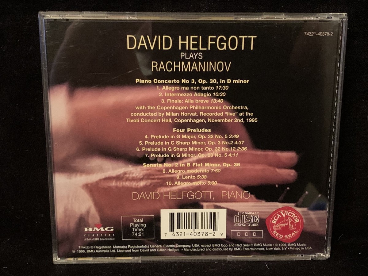 【T9105】Klavierkonzerte 2 & 3 RACHMANINOV Piano Concerto #3, Preludes, Sonata #2 - DAVID