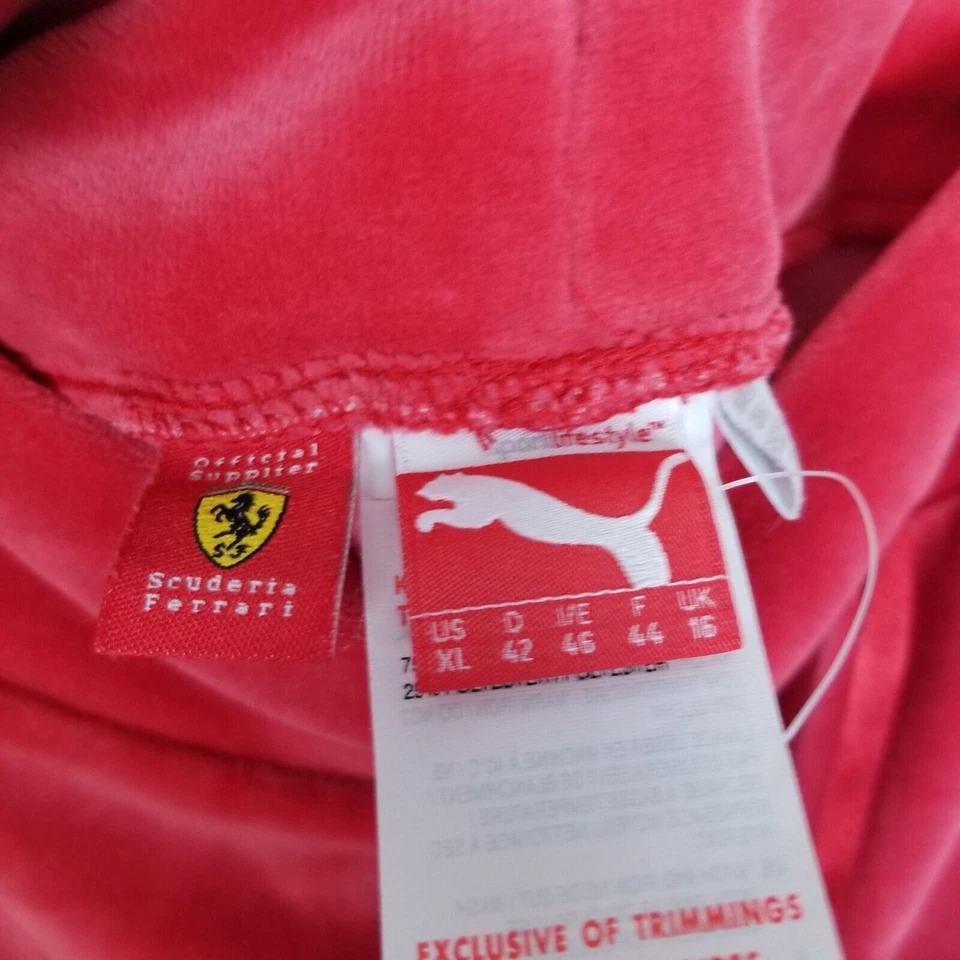 Calça de moletom Puma X Scuderia Ferrari Race feminina GG rosa cordão perna reta - Imagem 4 de 4