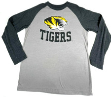 Colosseum Athletic Youth NCAA Missouri Tigers Cotton Long Sleeves Gray T Shirt L