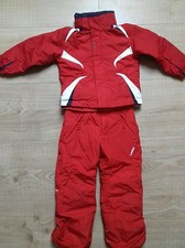 Kinder Schneeanzug Ski Jacke Hose Wed'ze Rot Weiß, Gr. 102-109, Unisex