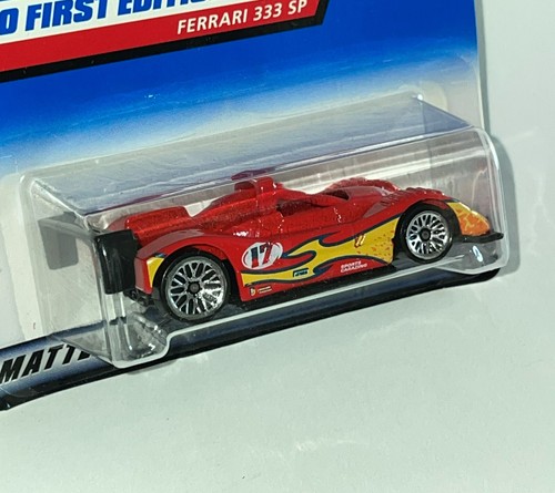 2000 Prime EDIZIONI FERRARI 333 SP Hot Wheels Auto Rossa Diefusa Mattel #71 NUOVO - Foto 2 di 4