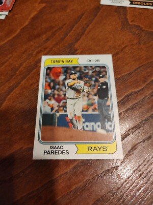 2023 Topps Heritage Short Print SP Isaac Paredes Tampa Bay Rays 458