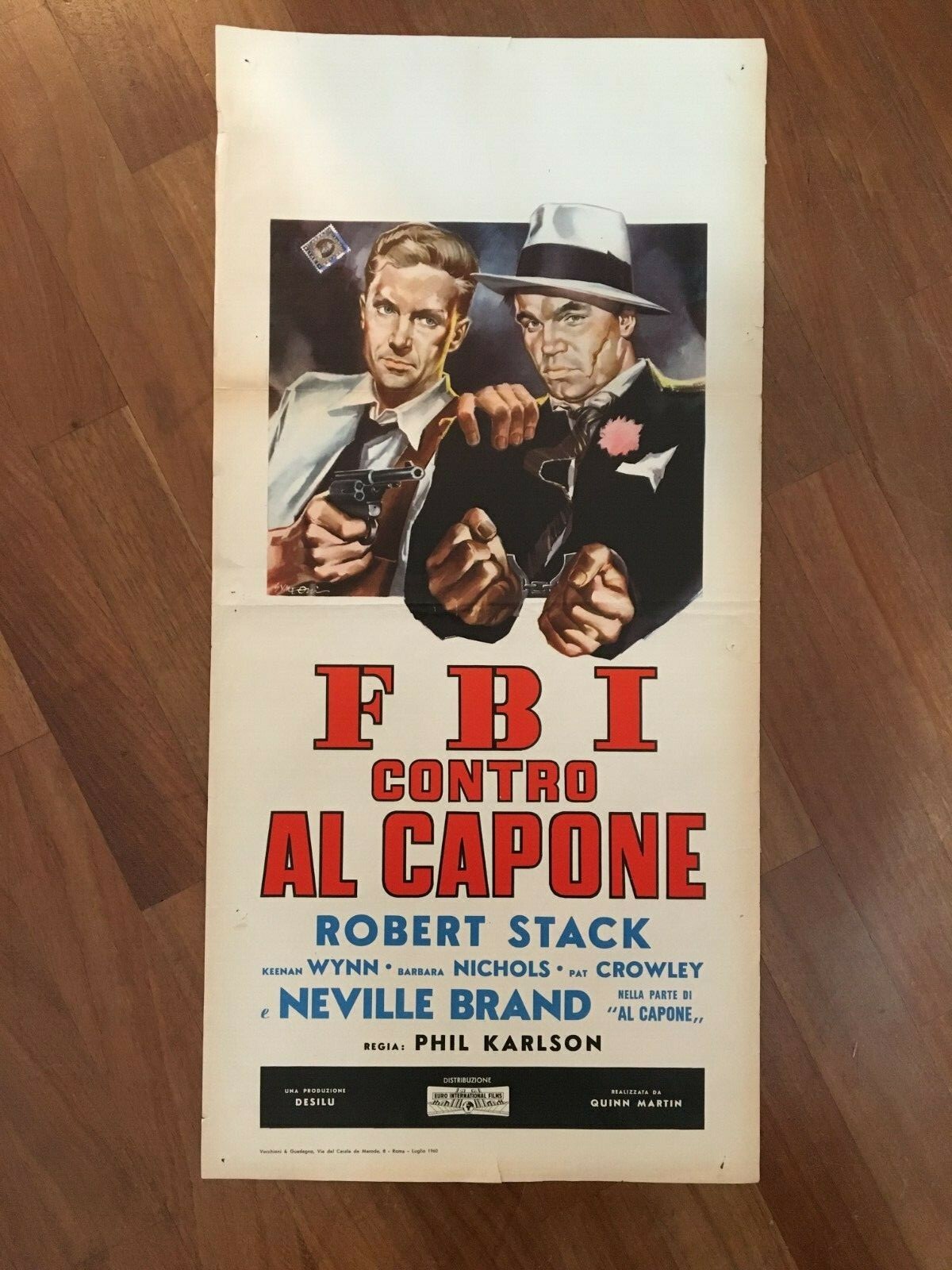 Locandina originale film F.B.I. contro Al Capone (1959) - Regia di Phil Karlson