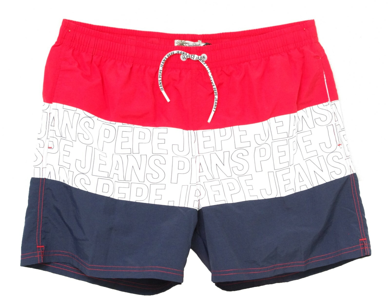 Traje de baño corto PEPE JEANS para hombre azul blanco rojo ERIK rojo picante...