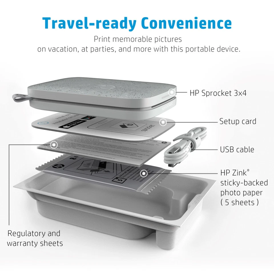 3x4" Instant Smartphone Photo Printer - Portable Color Wireless Mobile Printer - - Image 3 of 4