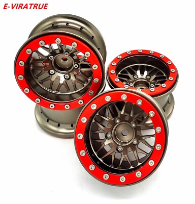 E-VIRATRUE 2.2''Alu Wheel For Axial RBX10/Gilamon&Losi Hammer Rey U4 1/10 4pcs