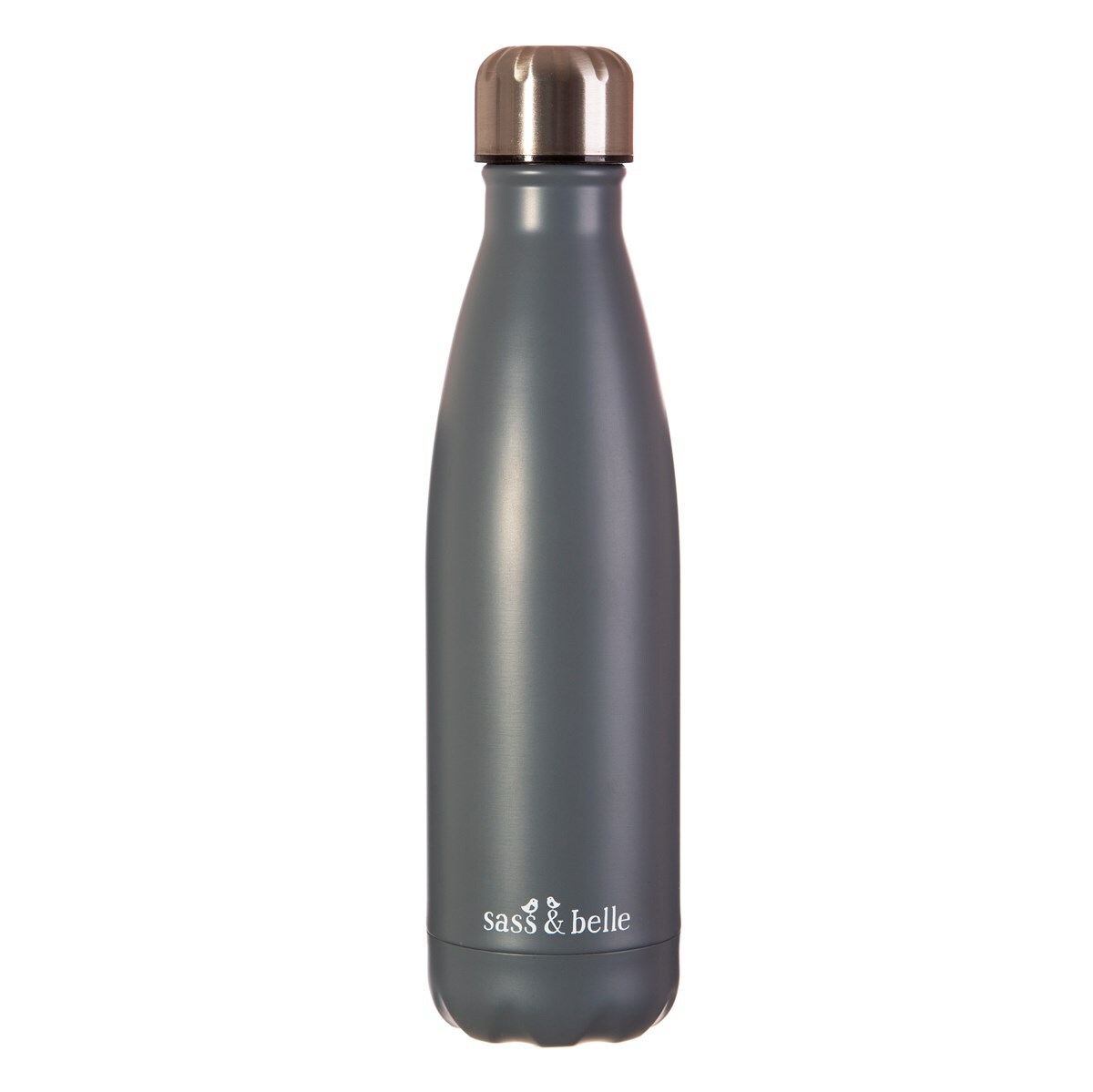 Sass & Belle Insulated Bottle Graphite Grey Stainless Steel Water 2in1 Hot Cold