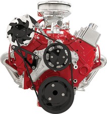 Billet Specialties Sbc Serpentine Black Pulley Bracket Kittop Alternator2110