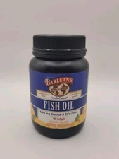 Barlean's Fresh Catch Orange Flavor Fish Oil 100 Softgels 600mg